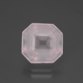 Light Rose Pink Rose Quartz Gem - 5.7ct Asscher Cut (ID: 394924)
