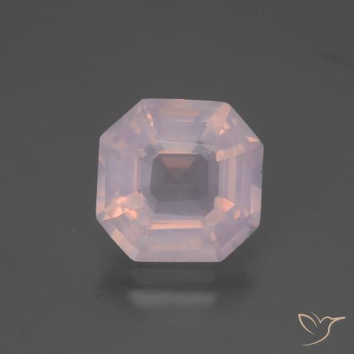 4.48ct Natural Light Pink Rose Quartz, Emerald Cut, Transparent