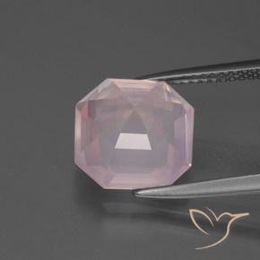 Rose Quartz Gemstone in 10.6 x 10.6 mm Size for Sale, Rose Quartz Stone in Light Pink Color
