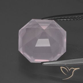 Rose Quartz Gemstone in 11.5 x 11.4 mm Size for Sale, Rose Quartz Stone in Light Pink Color