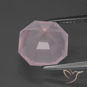 Rose Quartz Gemstone in 11 x 11 mm (calibrated) Size for Sale, Rose Quartz Stone in Light Rose Pink Color