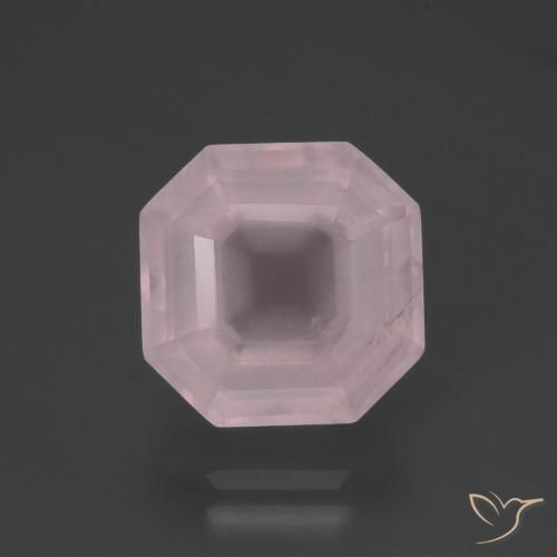 5.19ct Natural Light Pink Rose Quartz, Emerald Cut, Transparent