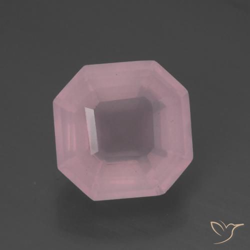 5,35 ct octagonschliff Rosenquarz aus Südafrika, Größe: 11,1 x 11mm, Reinheit: Transparent, Garantiert echter Edelstein, 1 Stück Rosenquarz in Mittelrosa Rosa Farbe, Mohs-Härte von 7 Geeignet für den täglichen Gebrauch im Schmuck, Photo A