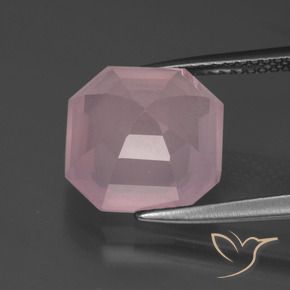 Rose Quartz Gemstone in 11 x 11 mm (calibrated) Size for Sale, Rose Quartz Stone in Medium Rose Pink Color