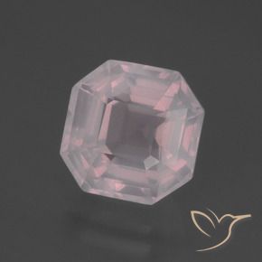 4.48 ct Pink Rose Quartz Stone, Natural Rose Quartz in Asscher Cut Shape for Sale