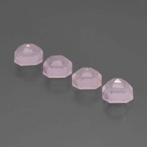 Rose Quartz Gemstones in 7.6 x 6.8 mm Size for Sale, Rose Quartz Stones in Bubblegum Pink Color