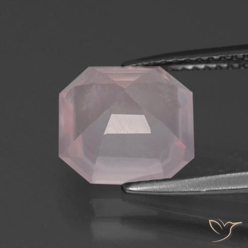 Rose Quartz Gemstone in 9.6 x 9.6 mm Size for Sale, Rose Quartz Stone in Very Light Rose Pink Color