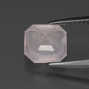 Rose Quartz Gemstone in 8.3 x 8.3 mm Size for Sale, Rose Quartz Stone in Very Light Rose Pink Color