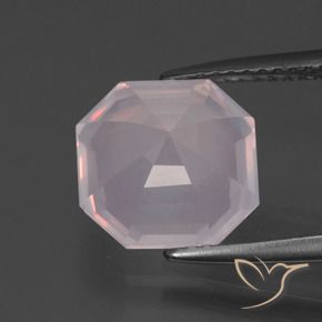 Rose Quartz Gemstone in 10 x 10 mm (calibrated) Size for Sale, Rose Quartz Stone in Light Peach Rose Color