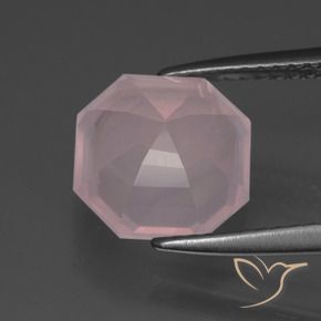 Rose Quartz Gemstone in 9.5 x 9.4 mm Size for Sale, Rose Quartz Stone in Light Rose Pink Color