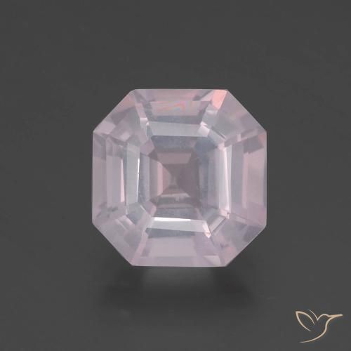 2.76 ct Pink Rose Quartz Gemstone, Rose Quartz Gem in Asscher Cut Shape for Sale.