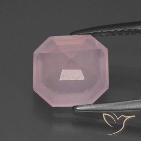 Rose Quartz Gemstone in 9 x 9 mm (calibrated) Size for Sale, Rose Quartz Stone in Medium Rose Pink Color