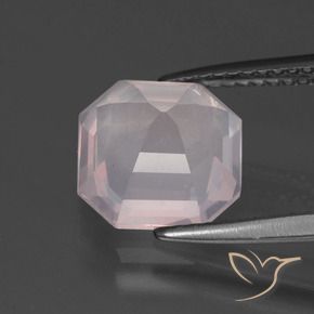 Rose Quartz Gemstone in 9 x 9 mm (calibrated) Size for Sale, Rose Quartz Stone in Very Light Pink Color
