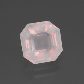 2.67 ct Pink Rose Quartz Stone, Natural Rose Quartz in Asscher Cut Shape for Sale
