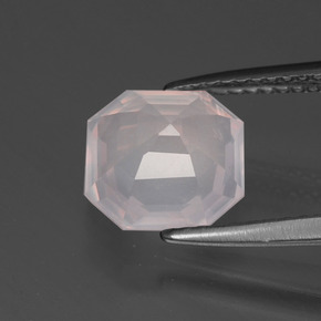 Rose Quartz Gemstone in 8.7 x 8.6 mm Size for Sale, Rose Quartz Stone in Very Light Rose Pink Color