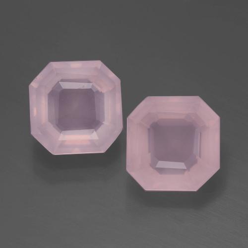 Light Pink Rose Quartz Gem - 2.4ct Asscher Cut (ID: 395127)