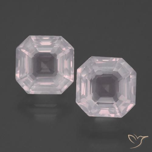 4.59 ct Asscher Cut Rose Quartz, 8.2 x 8.2 mm From South Africa, Photo A