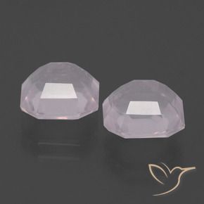 Rose Quartz Gemstones in 8 x 8 mm (calibrated) Size for Sale, Rose Quartz Stones in Very Light Pink Color
