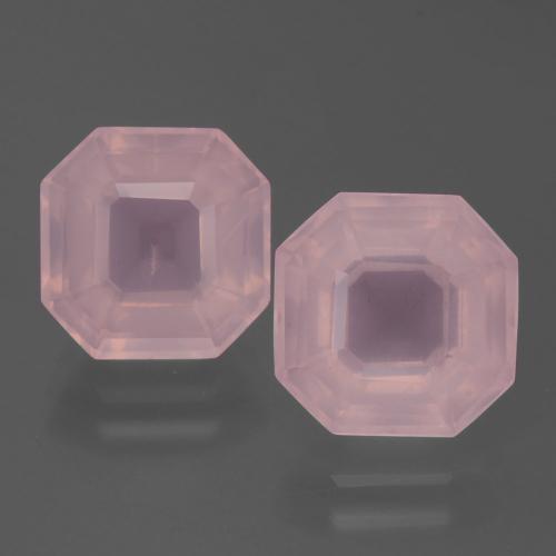 Medium Rose Pink Rose Quartz Gem - 4ct Asscher Cut (ID: 395133)