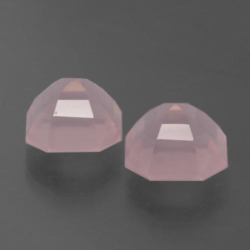 Rose Quartz Gemstones in 9.7 x 9.5 mm Size for Sale, Rose Quartz Stones in Medium Rose Pink Color