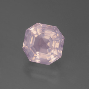 3.29 ct Pink Rose Quartz Stone, Natural Rose Quartz in Asscher Cut Shape for Sale