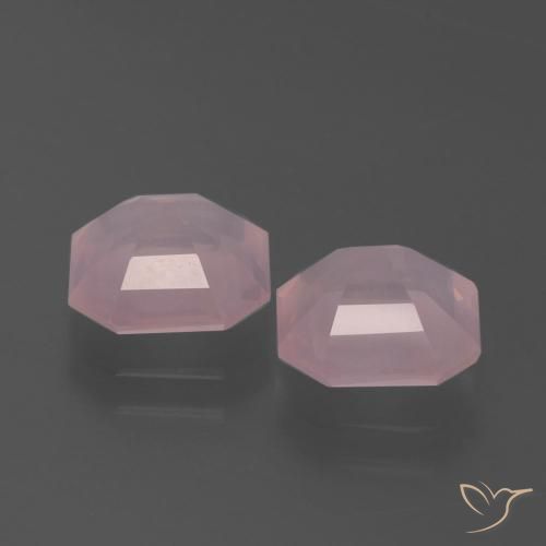 Rose Quartz Gemstones in 8.6 x 8.5 mm Size for Sale, Rose Quartz Stones in Light Pink Color