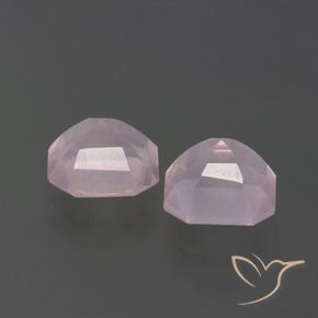 Rose Quartz Gemstones in 7.7 x 7.6 mm Size for Sale, Rose Quartz Stones in Light Pink Color