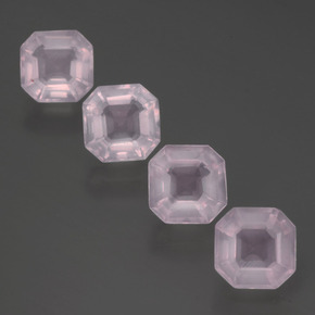 1.3ct Asscher Cut Pink Rose Quartz for sale thumb image of 1.3ct Asscher Cut Pink Rose Quartz (ID: 395157)