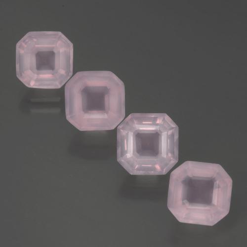 1.8ct Asscher Cut Pink Rose Quartz for sale thumb image of 1.8ct Asscher Cut Pink Rose Quartz (ID: 395158)