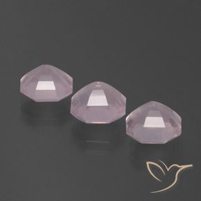 Rose Quartz Gemstones in 8 x 8 mm (calibrated) Size for Sale, Rose Quartz Stones in Light Rose Pink Color