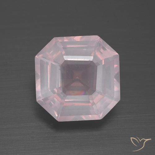 3.76ct Natural Light Pink Rose Quartz, Emerald Cut, Transparent