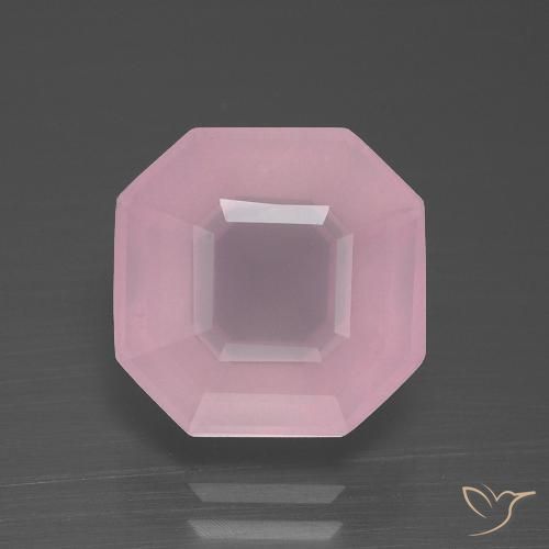 5.31 ct Asscher Cut Rose Quartz, 10.8 x 10.7 mm From South Africa, Photo A