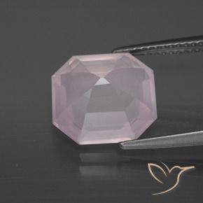Rose Quartz Gemstone in 11.6 x 11.2 mm Size for Sale, Rose Quartz Stone in Very Light Rose Pink Color