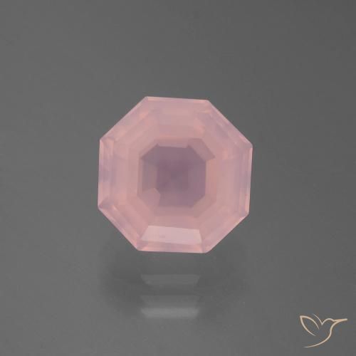 3.76ct Natural Vivid Pink Rose Quartz, Emerald Cut, Transparent