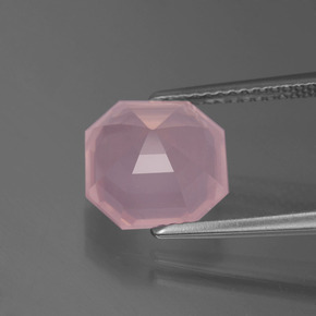 Rose Quartz Gemstone in 9.8 x 9.7 mm Size for Sale, Rose Quartz Stone in Medium Rose Pink Color