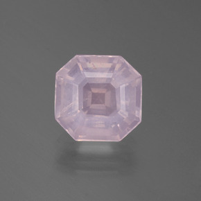 3.02 ct Pink Rose Quartz Gemstone, Rose Quartz Gem in Asscher Cut Shape for Sale.