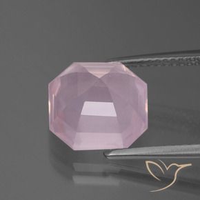 Rose Quartz Gemstone in 11 x 11 mm (calibrated) Size for Sale, Rose Quartz Stone in Light Cherry Pink Color