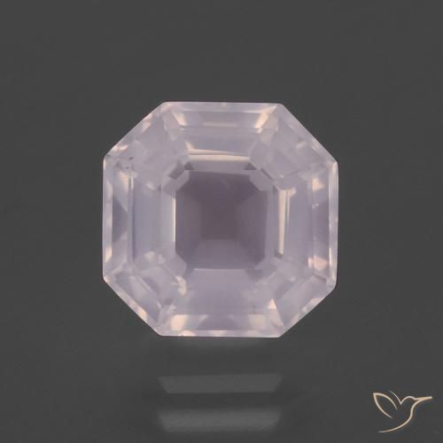 4.06 ct Asscher Cut Rose Quartz, 9.6 x 9.6 mm From South Africa, Photo A