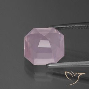 Rose Quartz Gemstone in 10 x 10 mm (calibrated) Size for Sale, Rose Quartz Stone in Light Pink Color