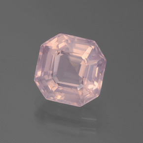 3.99 ct Pink Rose Quartz Stone, Natural Rose Quartz in Asscher Cut Shape for Sale