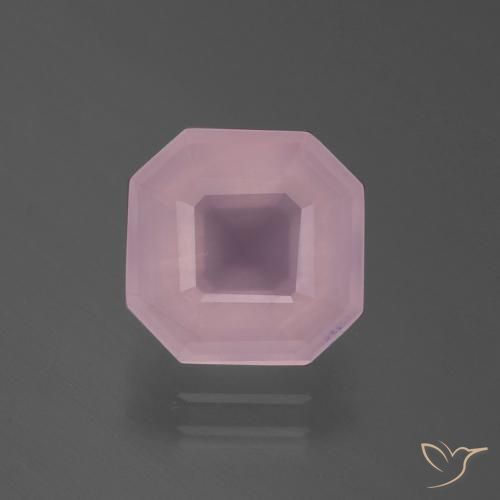 3.29ct Natural Rose Pink Rose Quartz, Emerald Cut, Transparent