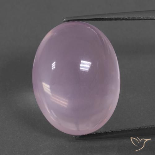 Light Pink Rose Quartz Gem - 14.4ct Oval Cabochon (ID: 395270)