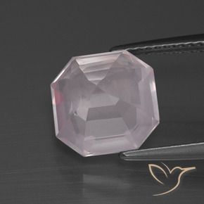 Rose Quartz Gemstone in 9.6 x 9.5 mm Size for Sale, Rose Quartz Stone in Very Light Rose Pink Color