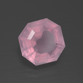 3.53 ct Pink Rose Quartz Stone, Natural Rose Quartz in Asscher Cut Shape for Sale
