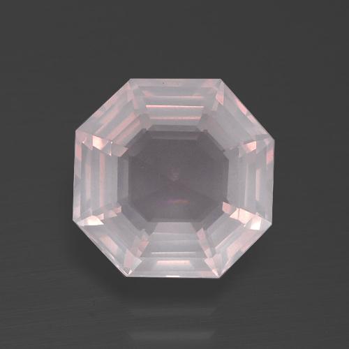 3.35 ct Pink Rose Quartz Gemstone, Rose Quartz Gem in Asscher Cut Shape for Sale.