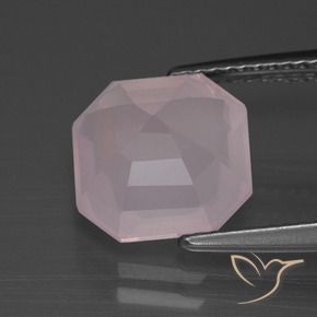 Rose Quartz Gemstone in 9.6 x 9.5 mm Size for Sale, Rose Quartz Stone in Light Rose Pink Color