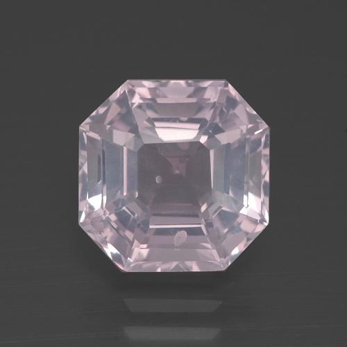 Rosado rosa muy claro Cuarzo Rosa Gema - 3.6ct Corte Asscher (ID: 395283)