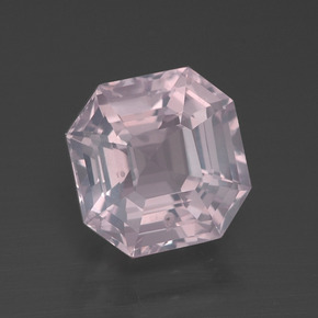 3.56 ct Pink Rose Quartz Stone, Natural Rose Quartz in Asscher Cut Shape for Sale