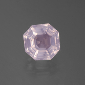 2.56 ct Pink Rose Quartz Gemstone, Rose Quartz Gem in Asscher Cut Shape for Sale.