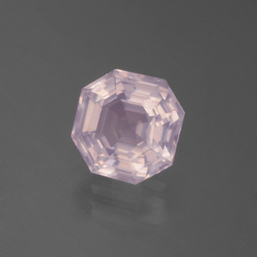 2.56 ct Pink Rose Quartz Stone, Natural Rose Quartz in Asscher Cut Shape for Sale